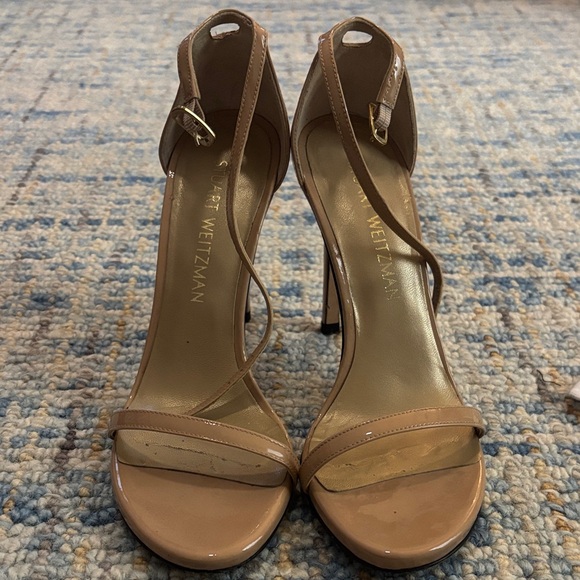 Stuart Weitzman Nude Strappy Heels (with box and bag) - Picture 2 of 5